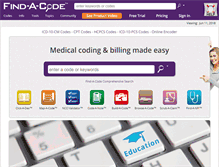 Tablet Screenshot of findacode.com